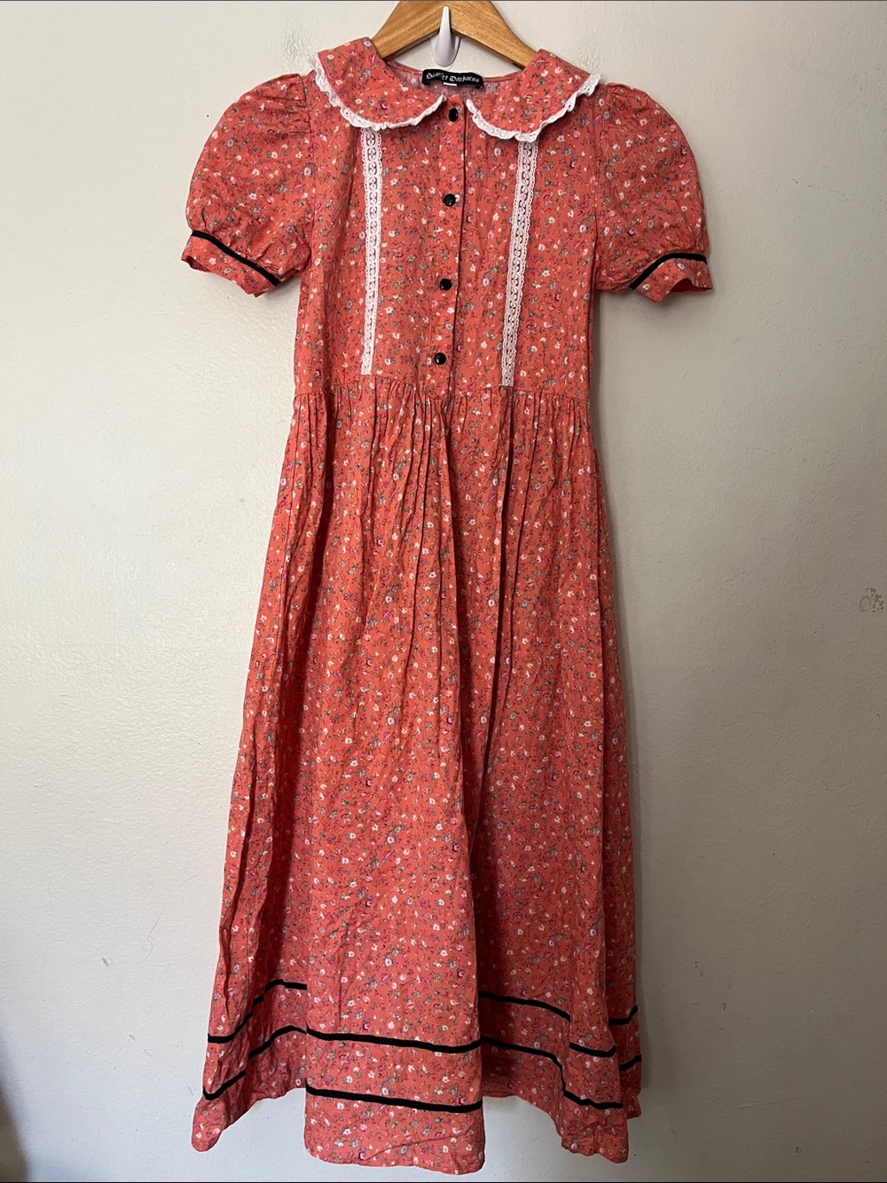 Scarlet Darkness Cottagecore Floral Midi Dress Sz 10Y